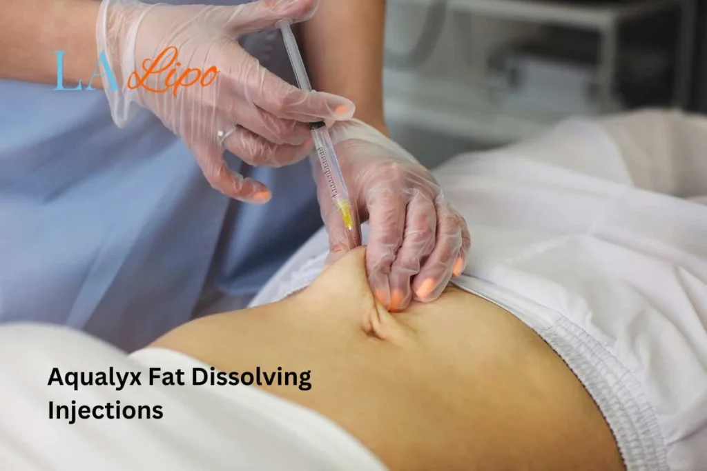 woman having fat dissolving injections Custom House in the stomach