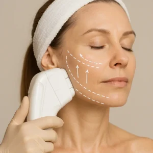 Woman having HI-FU to reduce wrinkles call LA LIPO Custom House Now!
