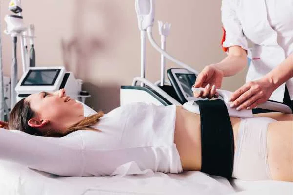 woman having body sculpting to help improve her body image and her mental health Custom House